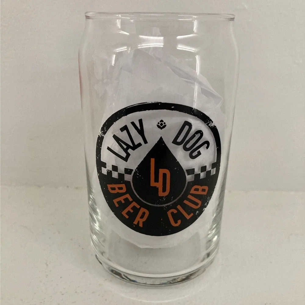 Lazy Dog Beer Club Road Warriors Release No 19 Beer Can Glass Collectible Bar
